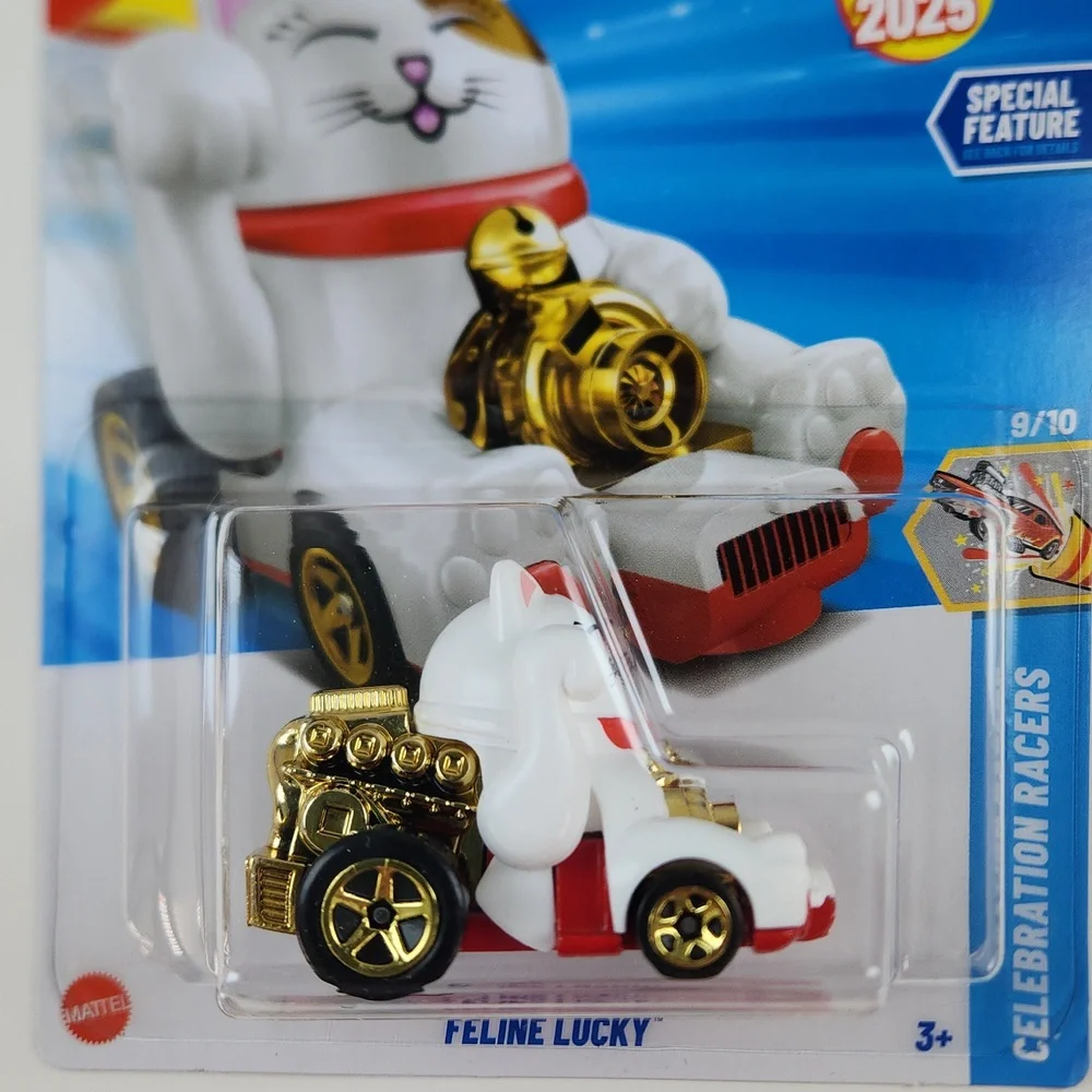 FELINE LUCKY Hot Wheels 2025, 234/250,  Celebration Racers 9/10,New Factory Card